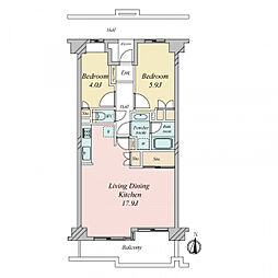 アーバンハイツ巣鴨B 2LDKの間取図画像