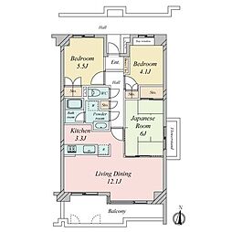 アーバンハイツ巣鴨B 3LDKの間取図画像