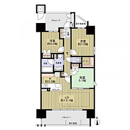サンメゾン名古屋駅ザ・ゲート 3LDKの間取図画像