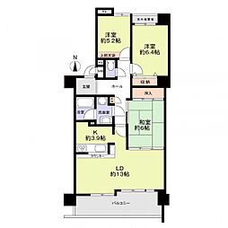 ユニーブル稲葉地 3LDKの間取図画像