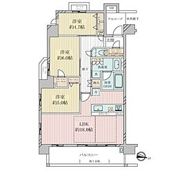 プレサンスロジェ御影塚町 3LDKの間取図画像