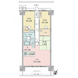 リビオ堺ステーションシティ 3LDKの間取図画像