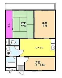 Kプラザビル 3DKの間取図画像