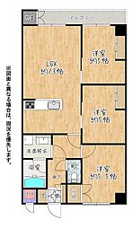 サングレイス高峰 3LDKの間取図画像