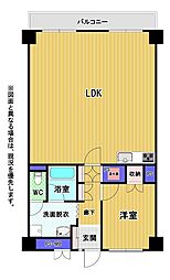ヴェルドミール今泉 1LDKの間取図画像