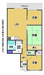 エクレール到津 3LDKの間取図画像