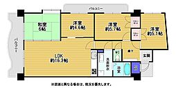 サンライフ鳴水 4LDKの間取図画像