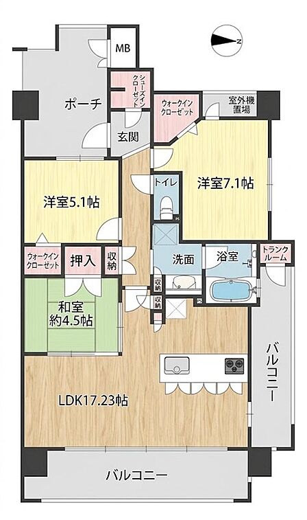 3LDK 間取り