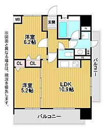 ルネッサンス21小倉東 2LDKの間取図画像