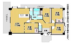 ブロッサムベルジュ沢見2 4LDKの間取図画像