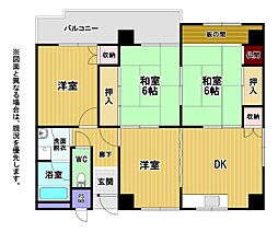 リヴィエール鷹の巣 4DKの間取図画像