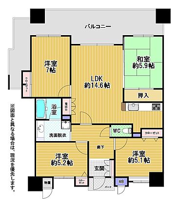 玄関ホールから...