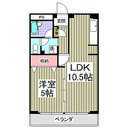 サリジェ志村公園 1LDKの間取図画像