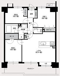 ルネ調布国領モア・クレスト 3LDKの間取図画像