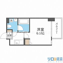 アスール江坂3rd 1Kの間取図画像