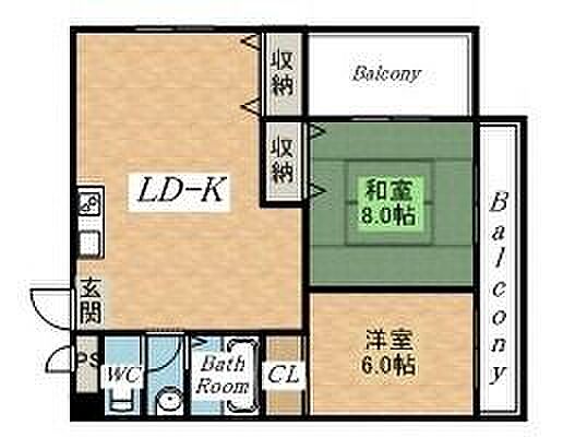 シャンポール今里II番館 505｜大阪府大阪市東成区大今里2丁目(賃貸マンション2DK・5階・50.00㎡)の写真 その2