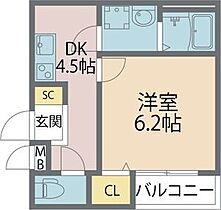 ノイヴェル布施  ｜ 大阪府東大阪市足代南2丁目（賃貸アパート1DK・1階・24.76㎡） その2