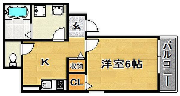 maison PREMIER V 103｜大阪府大阪市生野区勝山南1丁目(賃貸アパート1K・1階・23.44㎡)の写真 その2