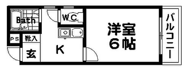 グローバルやすい 202｜大阪府大阪市生野区中川西1丁目(賃貸マンション1K・2階・20.00㎡)の写真 その2