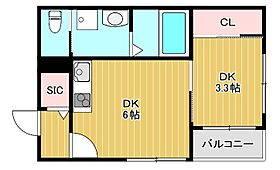 モユル東部市場 201 ｜ 大阪府大阪市生野区田島6丁目（賃貸アパート1DK・2階・25.30㎡） その2