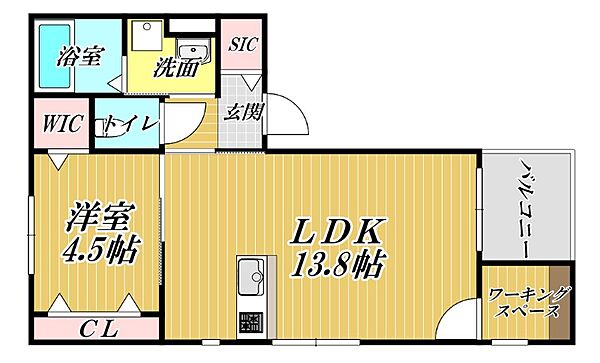 ドムスウエスト 203｜大阪府東大阪市衣摺4丁目(賃貸アパート1LDK・2階・45.18㎡)の写真 その2