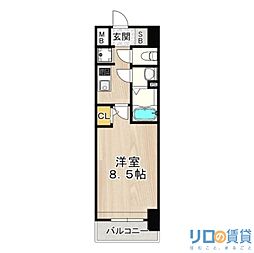 PHOENIX新大阪 9階1Kの間取り