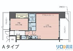 プレジオ新大阪EURO 8階1LDKの間取り