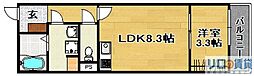 リブレメゾン淡路I 3階1LDKの間取り