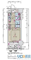 プレサンス東三国エンブレイス 4階1Kの間取り