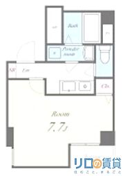 グランパシフィック木川東 8階1Kの間取り