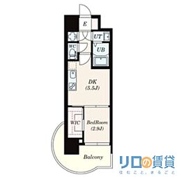 セレ二テ新大阪プリエ 1DKの間取図画像