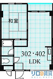ピア土江PART2 1LDKの間取図画像
