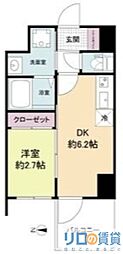 大阪市淀川区西宮原1丁目マンション 1DKの間取図画像