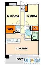 トリニティ北川口 2LDKの間取図画像