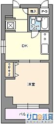 クリテリオン新大阪 1DKの間取図画像