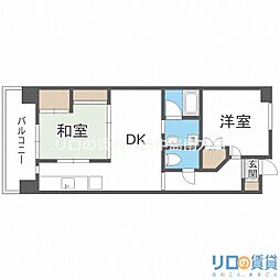 クリスタルシャトー 2LDKの間取図画像