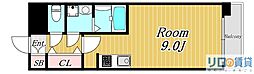 アドバンス新大阪3 1Kの間取図画像