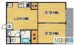 加藤マンション 2LDKの間取図画像