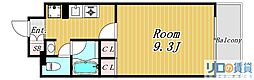 グランシャルマン新大阪 1Kの間取図画像
