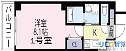 ルミエナ東三国 1Kの間取図画像