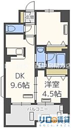 エステムコート新大阪Xザ・ゲート 1SDKの間取図画像