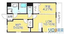 GRAND STEADY西中島 1SLDKの間取図画像