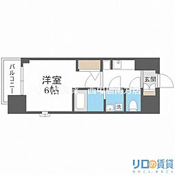 エスリードレジデンス新大阪PRIME 1Kの間取図画像