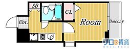エスリード新大阪 1Kの間取図画像