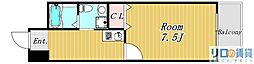 第2星栄ハイツ 1Kの間取図画像