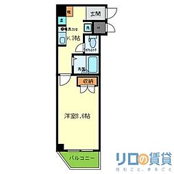 ホルス240 1Kの間取図画像
