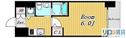 エスリード新大阪NORTH 1Kの間取図画像