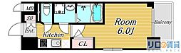 エスリード新大阪ラヴァーグ 1Kの間取図画像