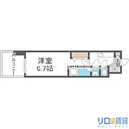 レジディア新大阪 1Kの間取図画像