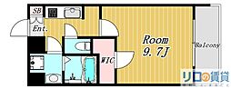 スプランディッド新大阪DUE 1Kの間取図画像